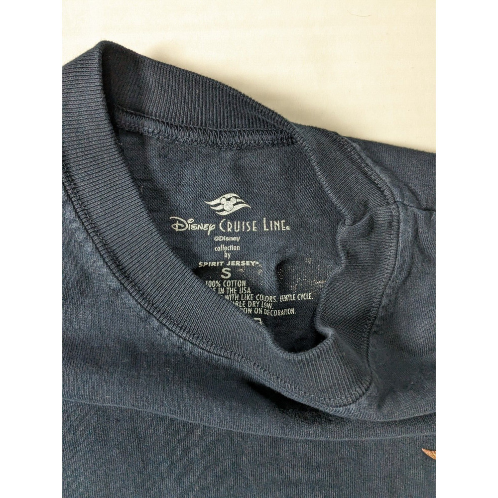 Disney Cruise Line Spirit Jersey Size S Blue With Gold Glitter LongSleeve Shirt - Picture 8 of 11